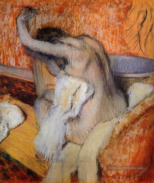  danseuse Tableau - Après la femme de bain se séchant Nu danseuse de ballet Edgar Degas